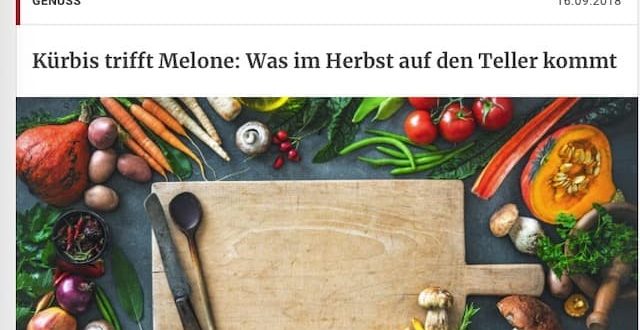 Beitrag im Kurier über Kürbis - Aufmacher