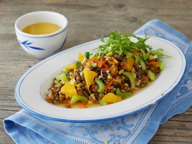 Linsensalat mit Orangen und Karotten - Elisabeth Fischer kocht