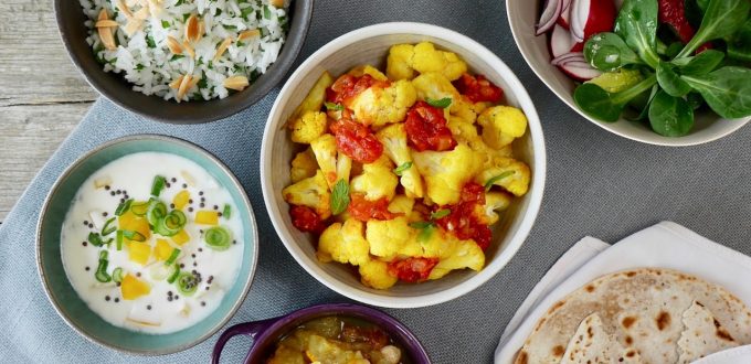 Eine indische Reistafel