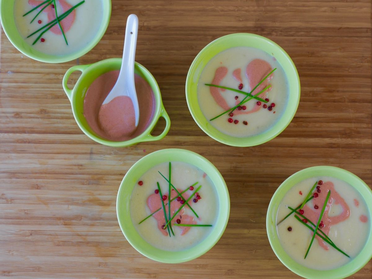 Blumenkohl-Kartoffel-Suppe mit Ingwer